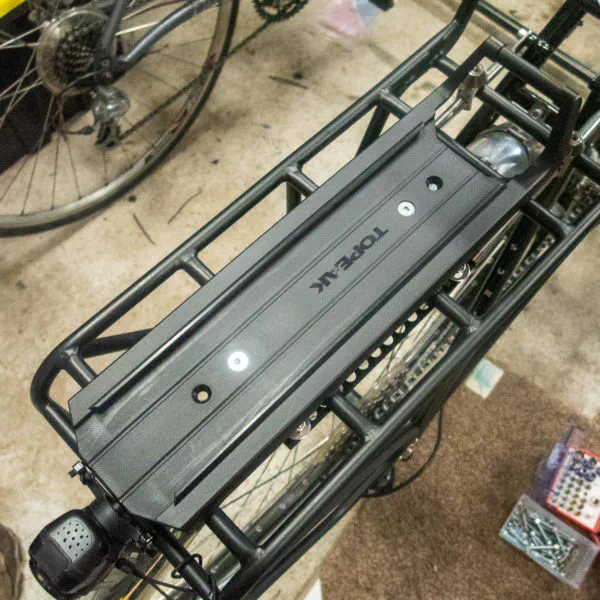 Topeak Adapternow mounted to a Surly Rear Rack