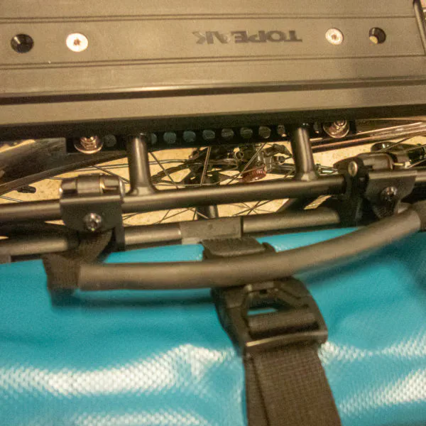 Appropriate clearance for Ortlieb QL2.1 pannier clips alongside Topeak adapter