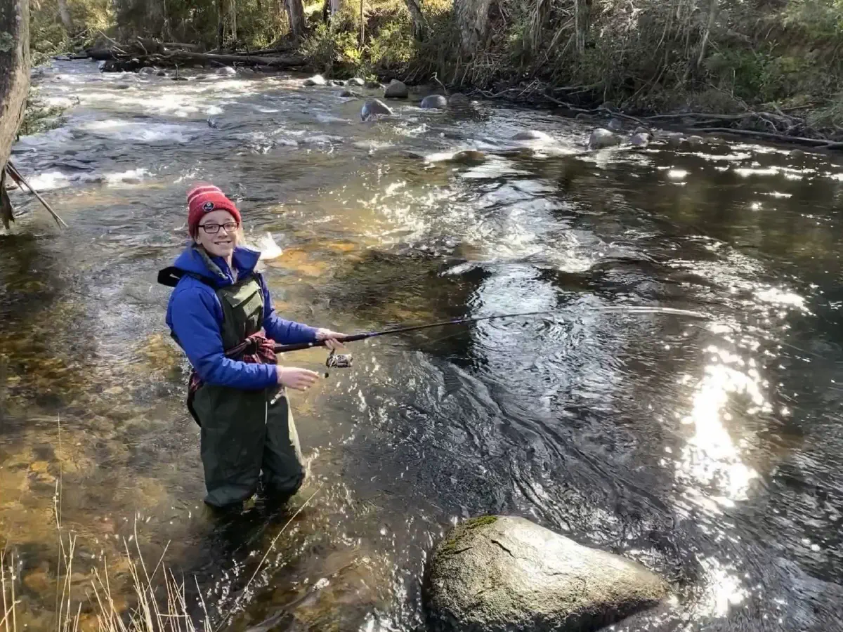 Taking my daughter for her first ‘real’ river trout session at Eildon