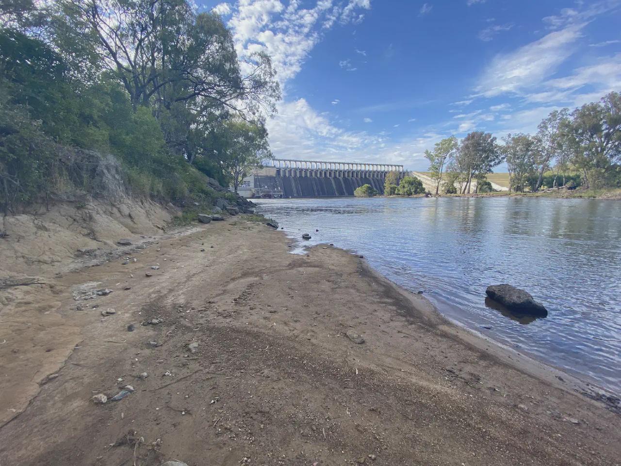 The Hume Dam from below the weir