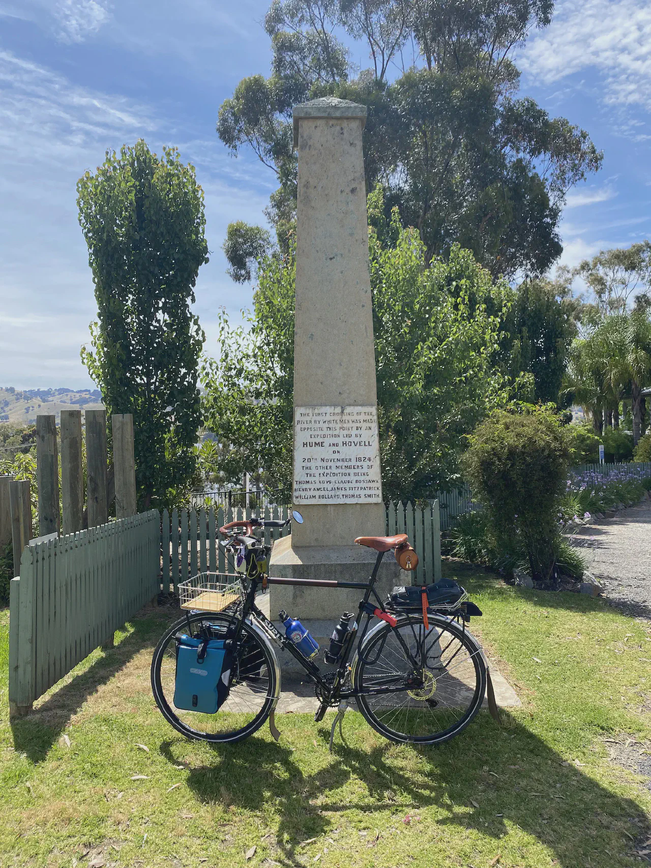 Stopped at the Hume Dam historic marker