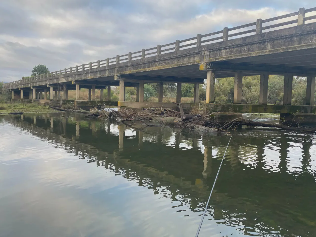Fishing under Gilmore’s Bridge at Thornton