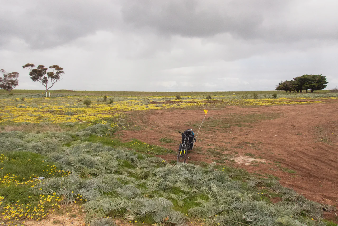 Stopping for a break and a bite to eat at Ironbark Road train siding