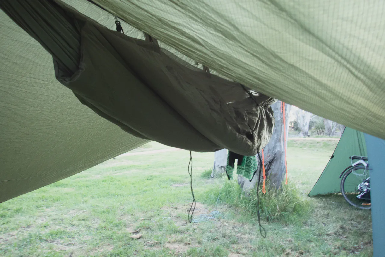 Hammock under the tarp